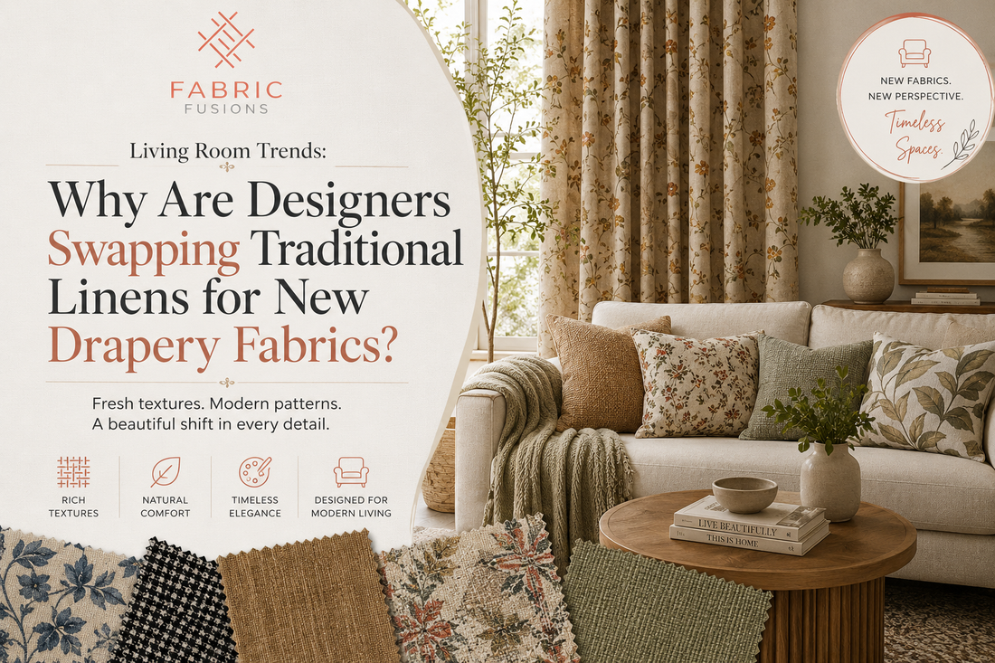 Living Room Trends: Why Are Designers Swapping Traditional Linens for New Drapery Fabrics?