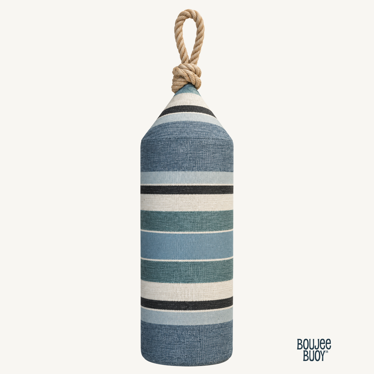 Captain's Stripe Boujee Buoy™ Pillow | Coastal Nautical Home Decor