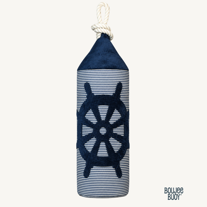 Boujee Buoy™ – Pinstripe Ship Wheel Appliqué