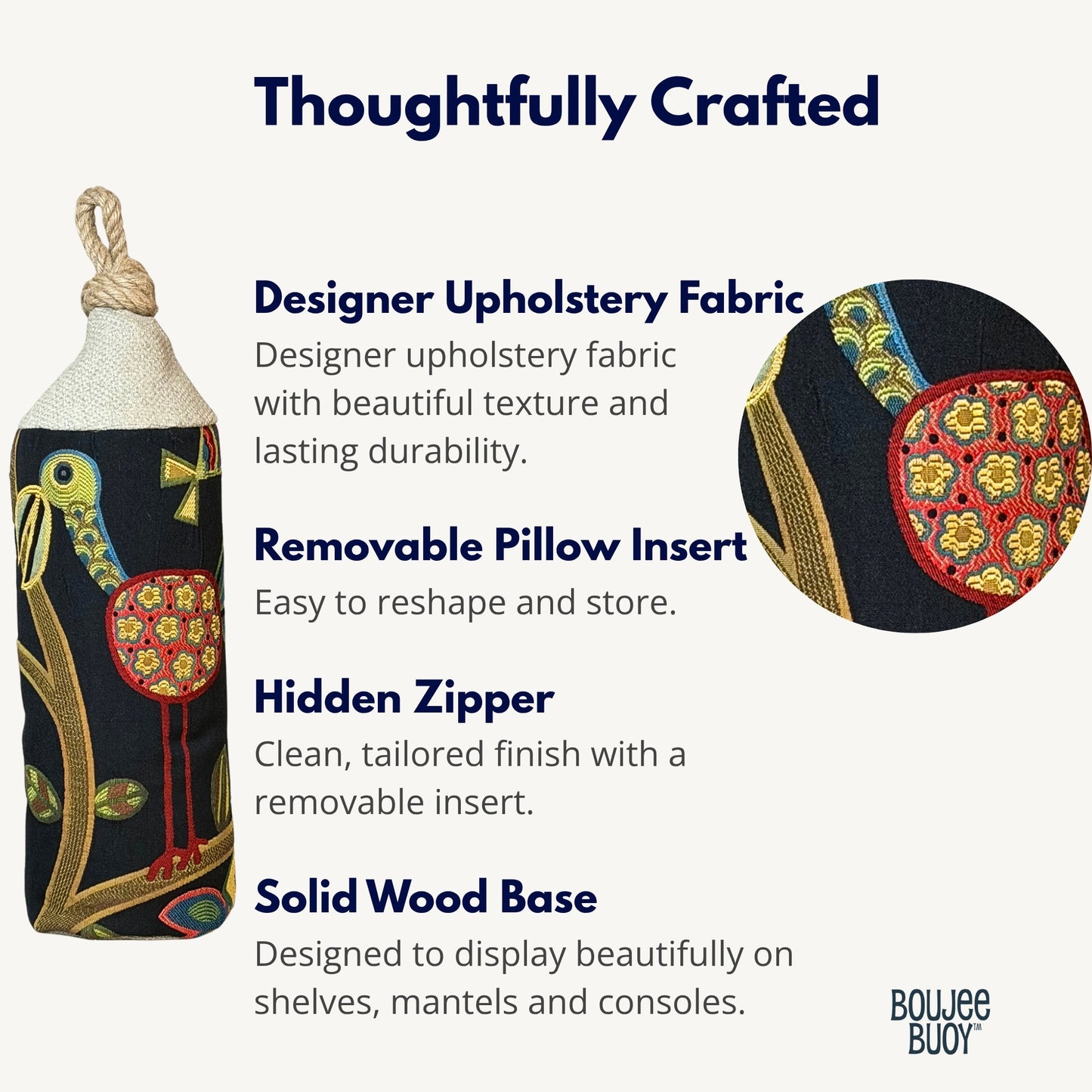 Boujee Buoy™ Decorative Buoy Pillow – Ornamental Bird