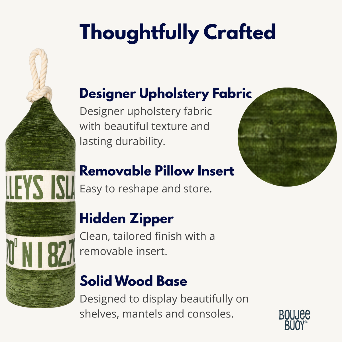 Boujee Buoy™ Custom Pillow - Lakeside Moss