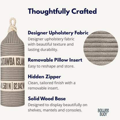 Boujee Buoy™ Custom Pillow - Dockside Stripe
