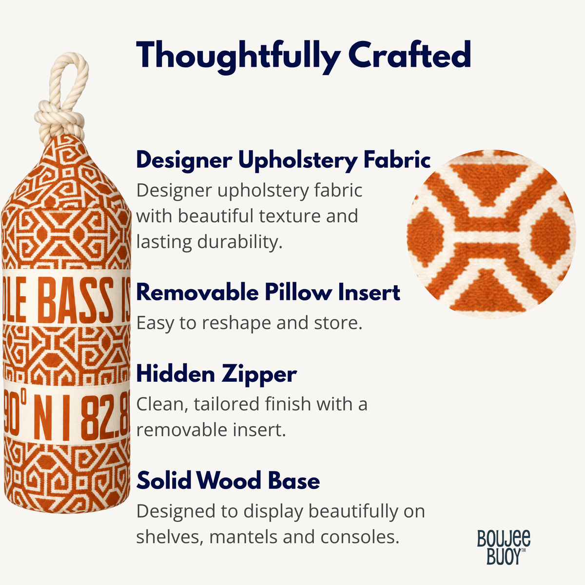 Boujee Buoy™ Custom Pillow - Saffron Tide