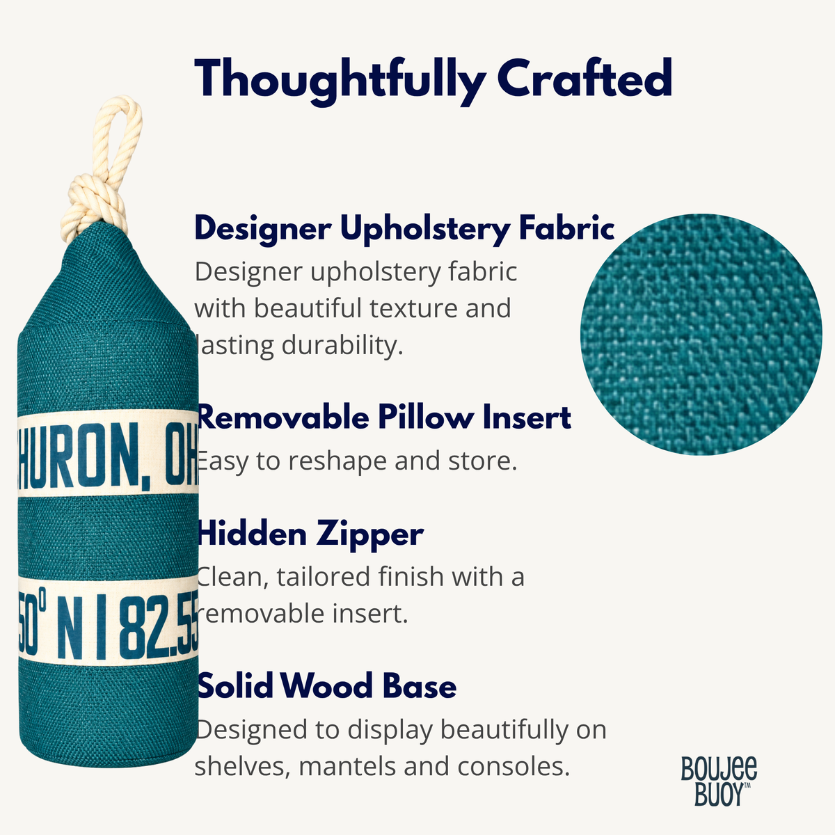 Boujee Buoy™ Custom Pillow - Emerald Tide