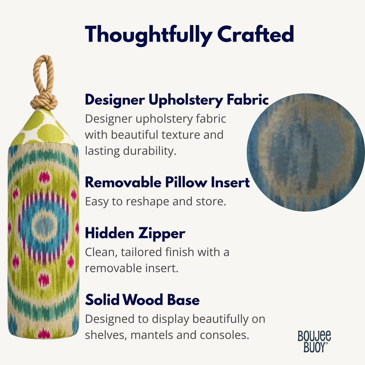 Buoy Pillow | Harbor Garden | Nautical Home Decor