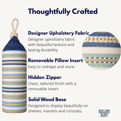 Buoy Pillow | Harbor Stripe | Nautical Home Decor