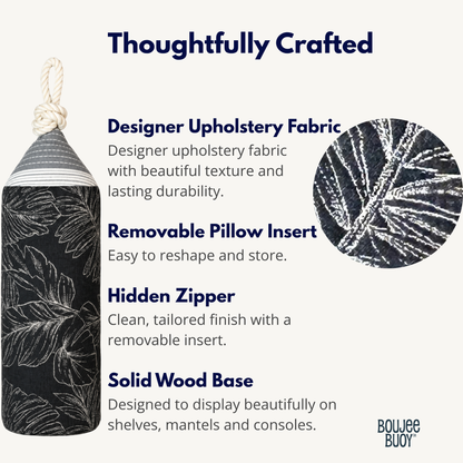 Sunbrella® Midnight Garden Boujee Buoy™ Pillow | Coastal Nautical Decor