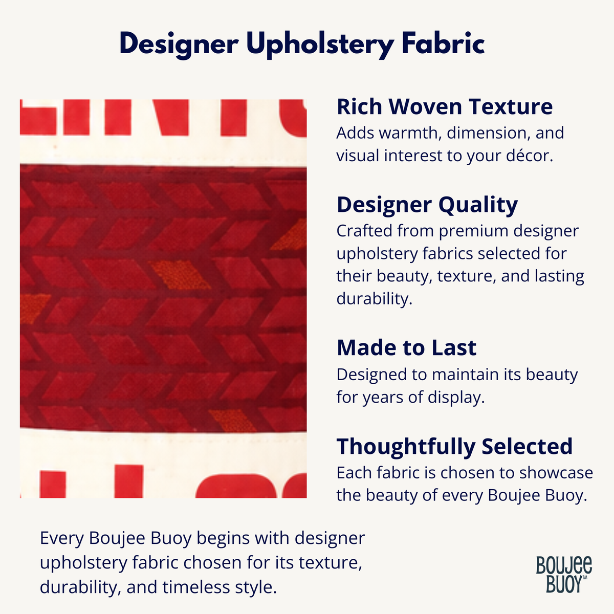 Boujee Buoy™ Custom Pillow - Portside Red