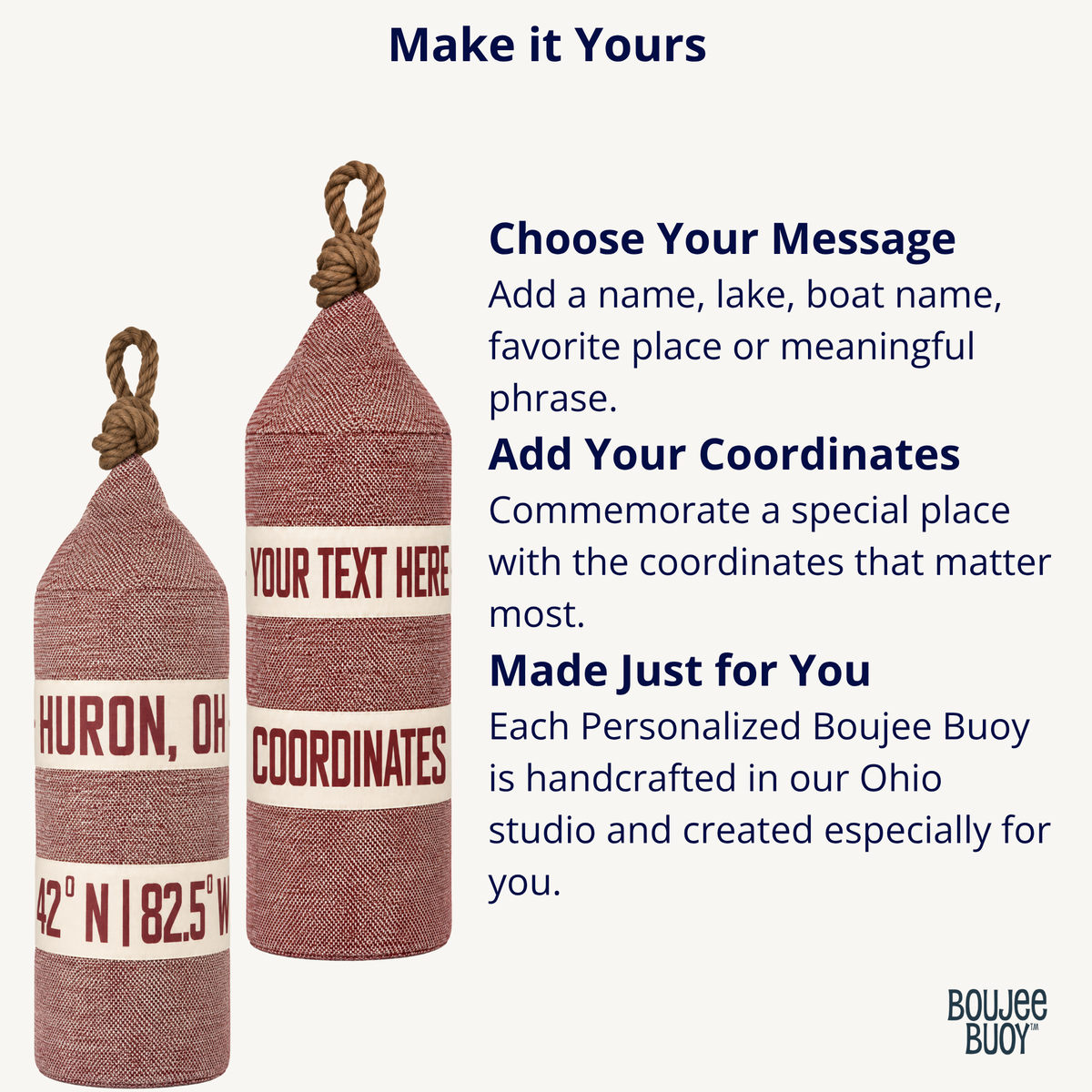 Boujee Buoy™ Custom Pillow - Harbor Tweed