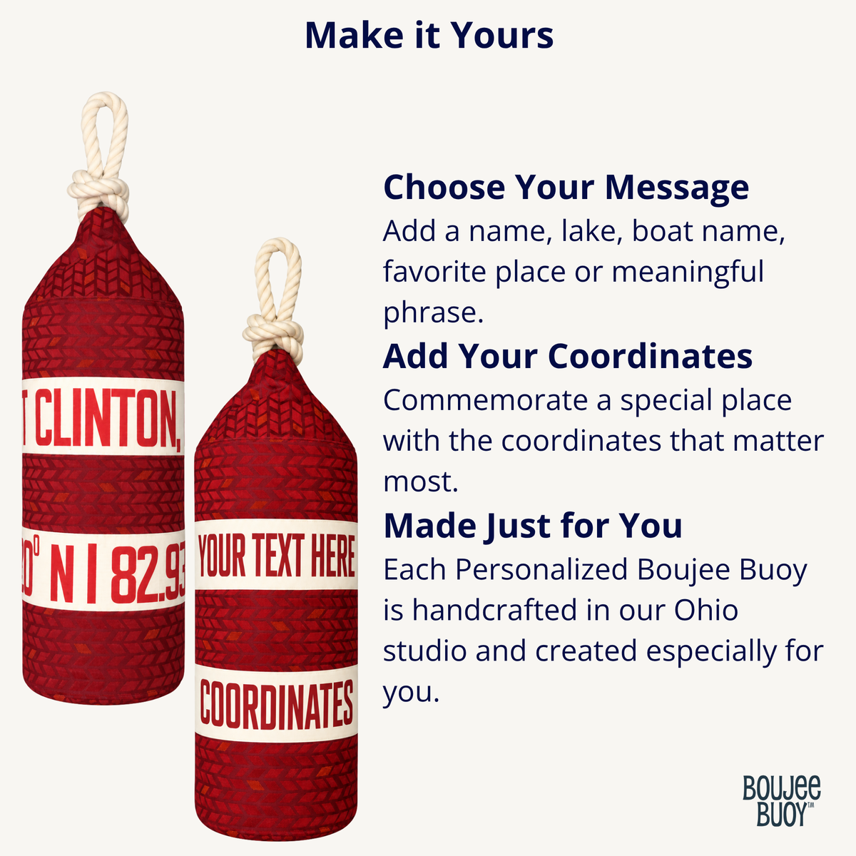Boujee Buoy™ Custom Pillow - Portside Red