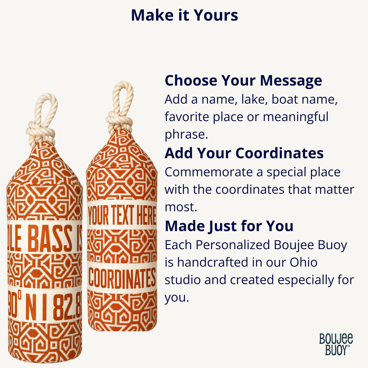 Boujee Buoy™ Custom Pillow - Saffron Tide