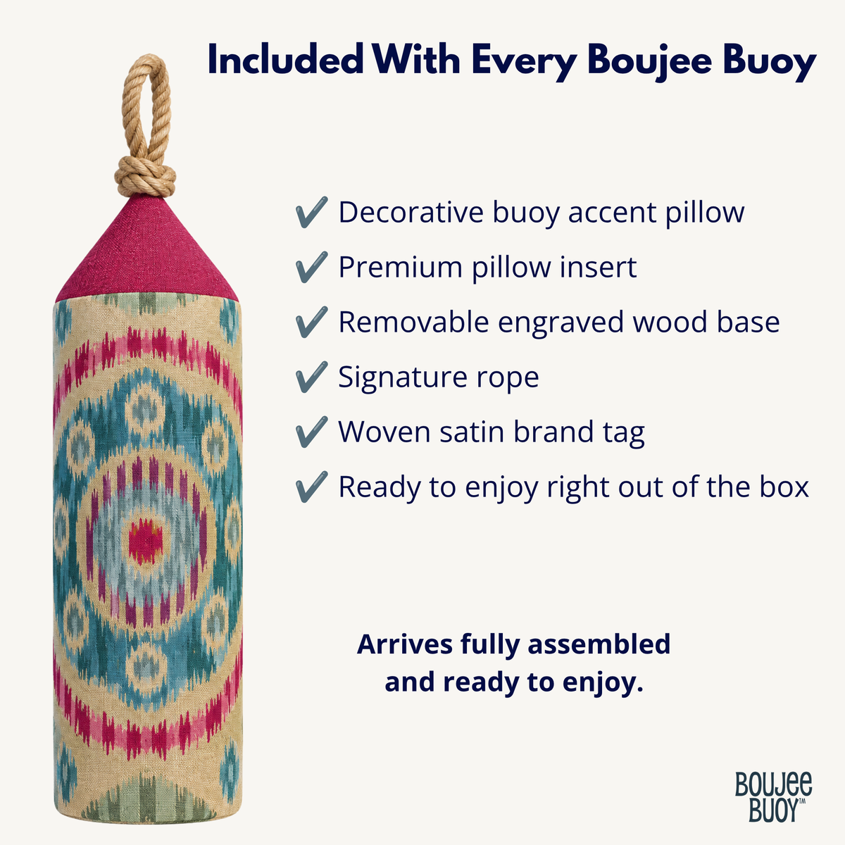 Buoy Pillow | Sunset Harbor | Nautical Home Decor