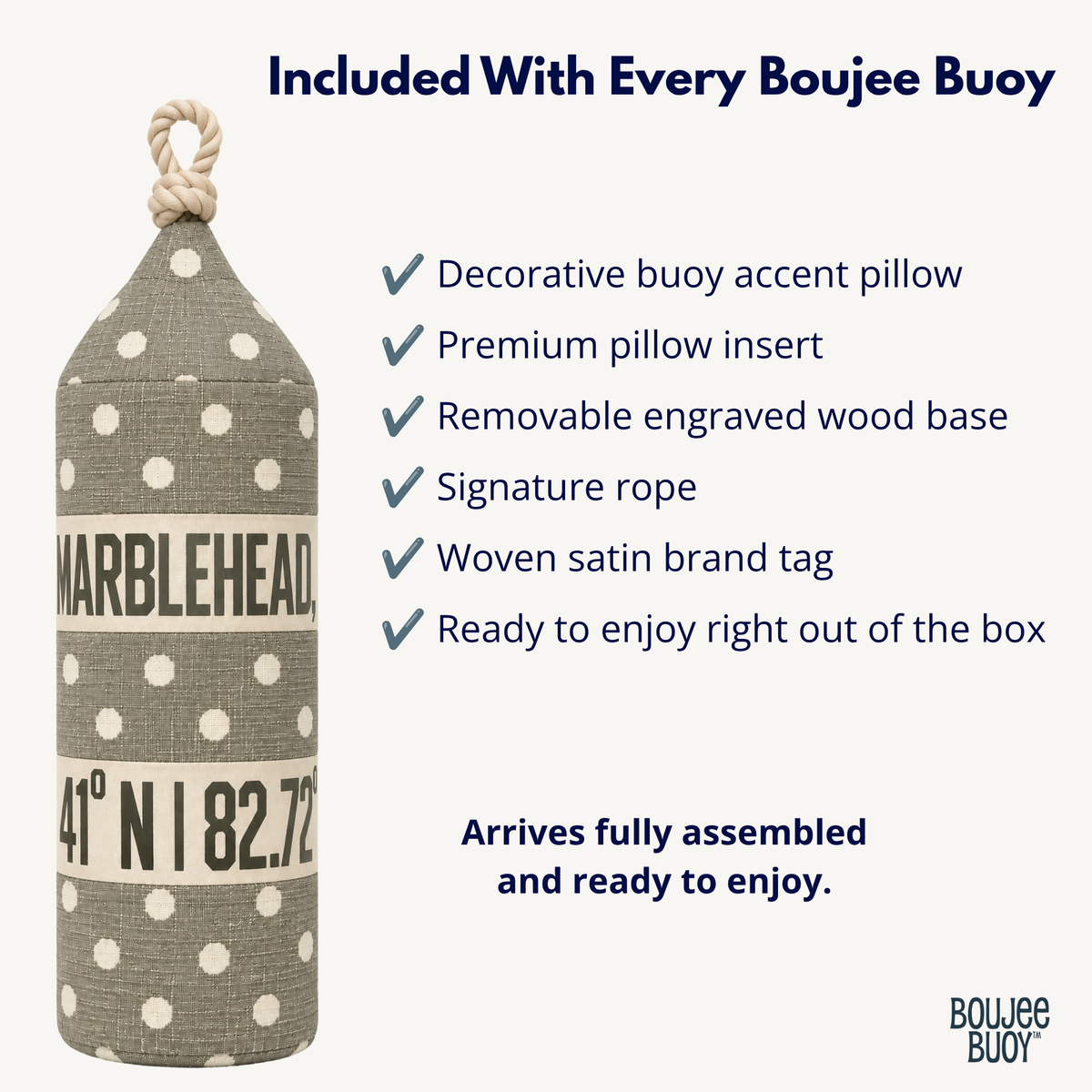 Boujee Buoy™ Custom Pillow - Mooring Mist
