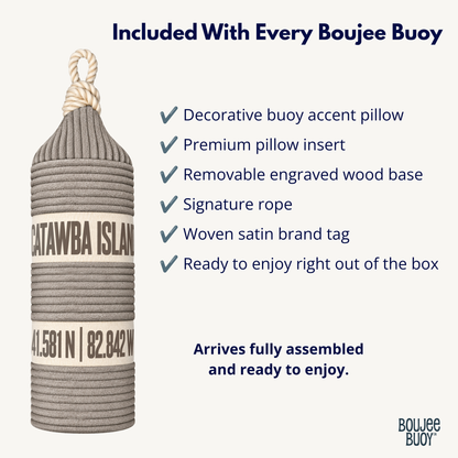 Boujee Buoy™ Custom Pillow - Dockside Stripe