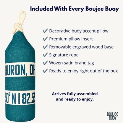 Boujee Buoy™ Custom Pillow - Emerald Tide