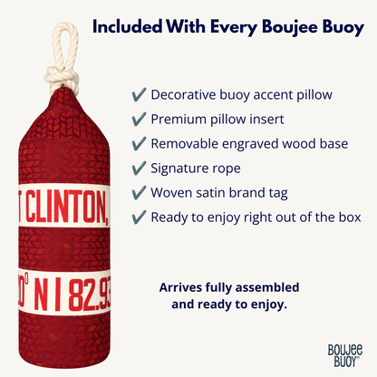 Boujee Buoy™ Custom Pillow - Portside Red