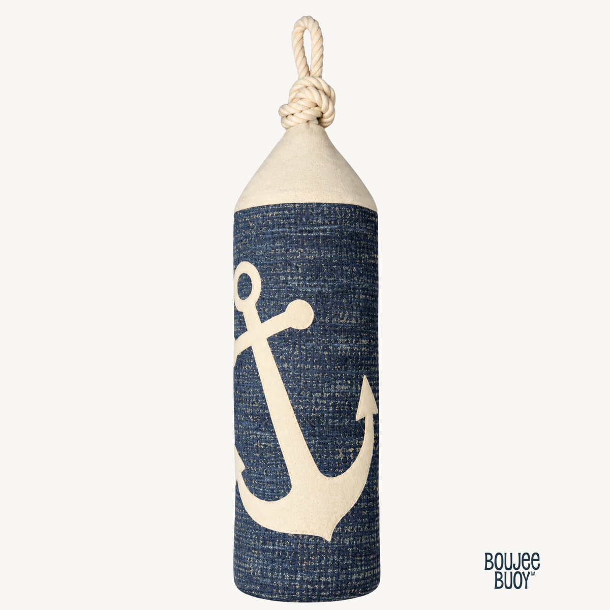 Boujee Buoy Anchor Appliqué decorative pillow