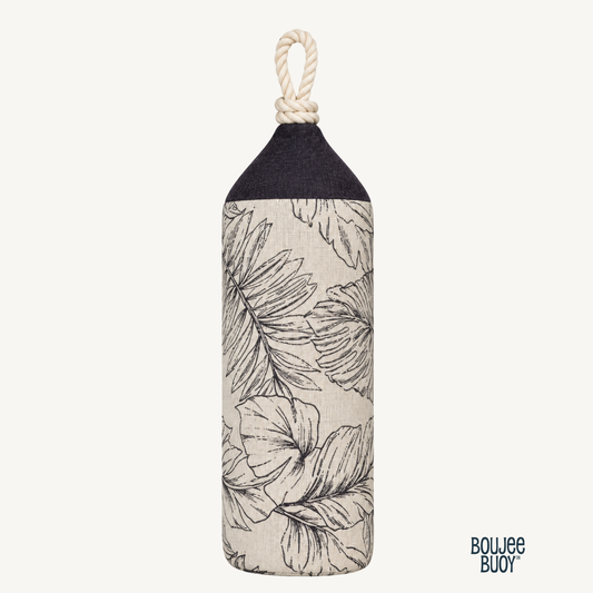Sunbrella® Calm Graphite Boujee Buoy™ Pillow | Coastal Nautical Decor