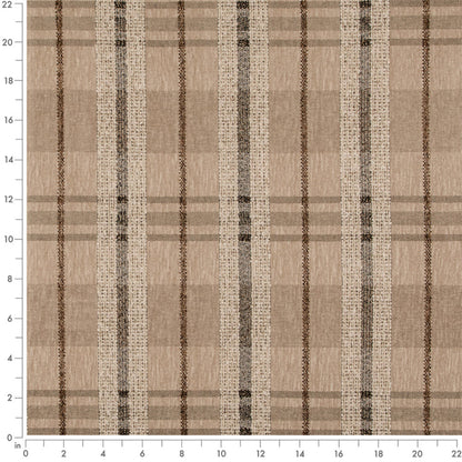 D5059 Latte VALUE PLAIDS (Charlotte Fabrics)