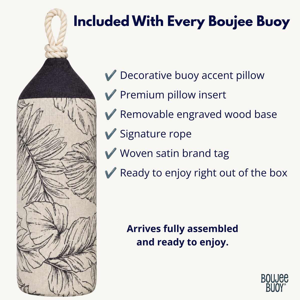 Boujee Buoy™- Sunbrella® Calm Graphite