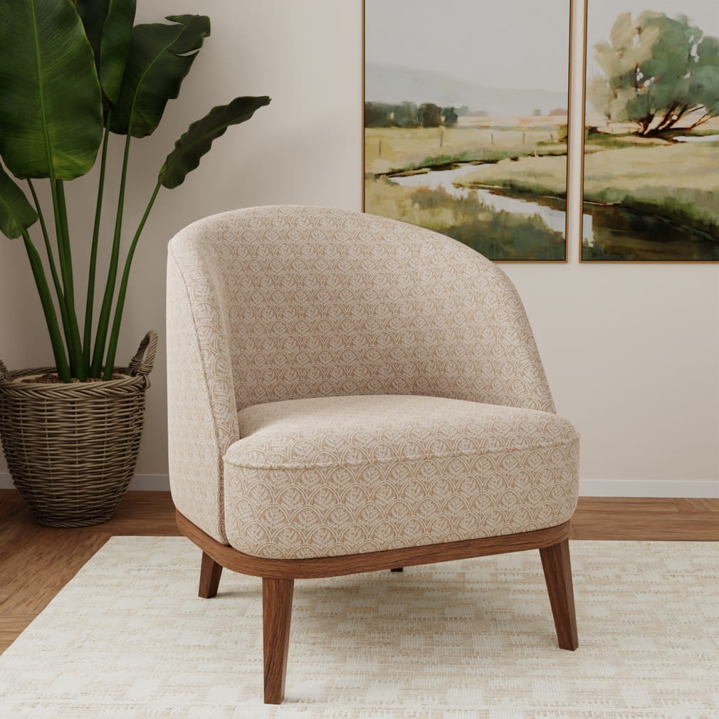 D4785 Trellis Fawn Modern Cottage (Charlotte Fabrics)