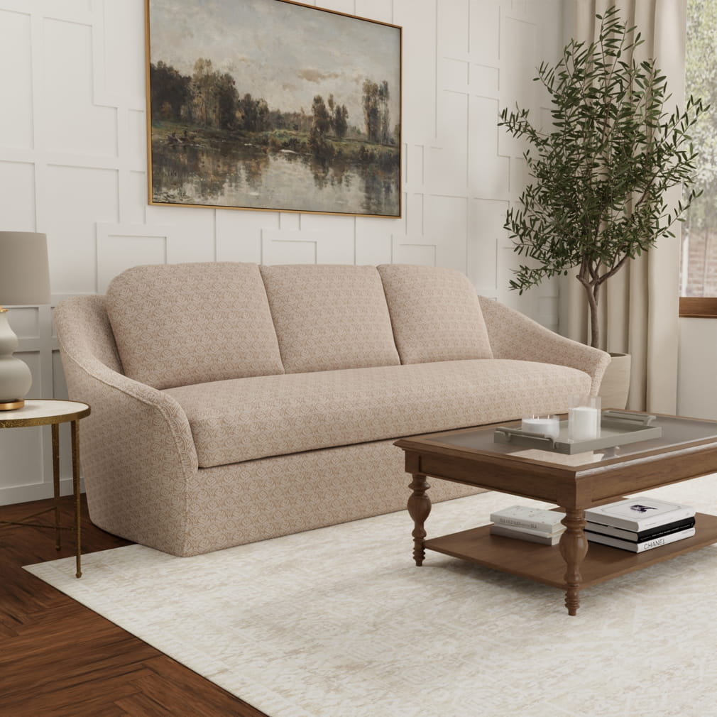 D4785 Trellis Fawn Modern Cottage (Charlotte Fabrics)