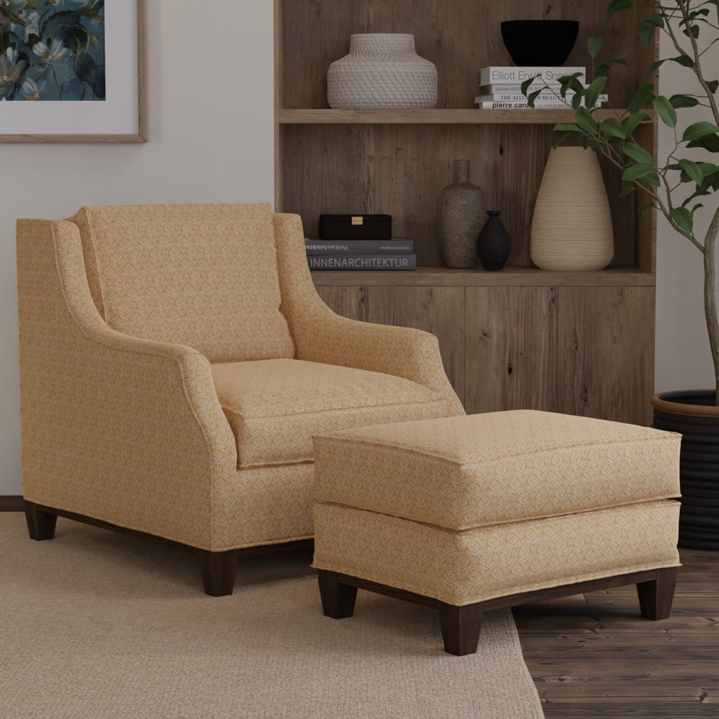 D4786 Trellis Amber Modern Cottage (Charlotte Fabrics)