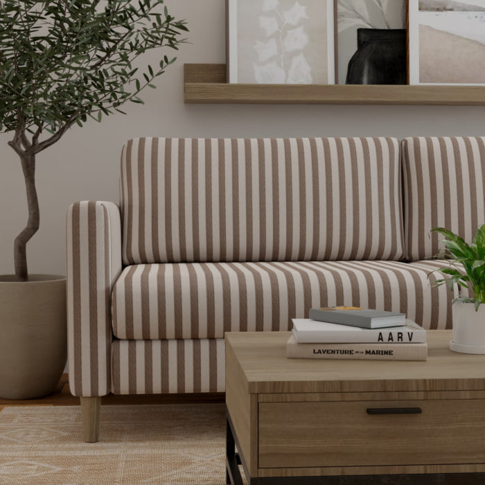 D5094 Taupe VALUE STRIPES (Charlotte Fabrics)