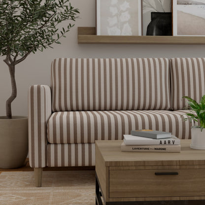 D5094 Taupe VALUE STRIPES (Charlotte Fabrics)