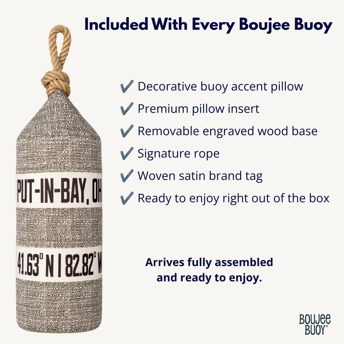 Boujee Buoy™ Custom Pillow - Harbor Stone